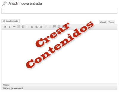 Crear contenidos